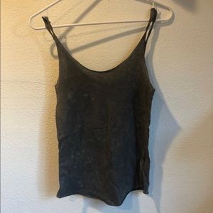 Gray acid wash tank top